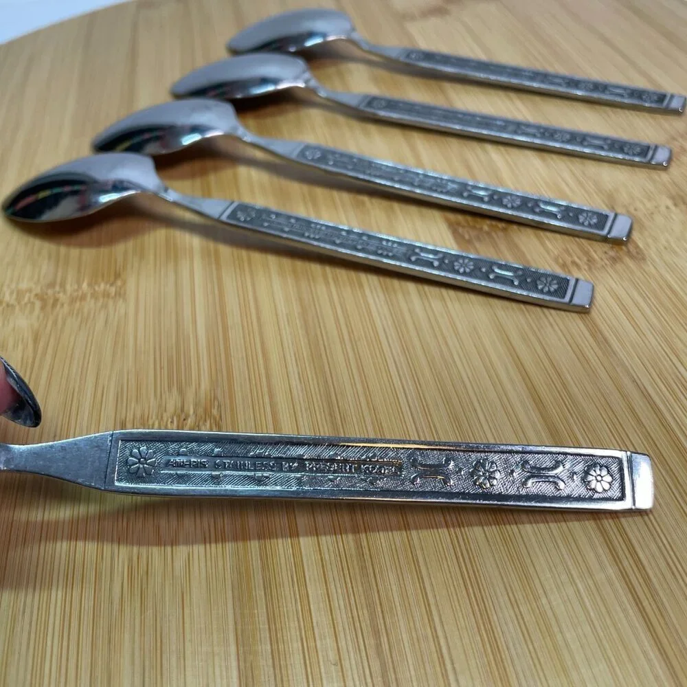 Vintage Present Ameris Teaspoon Stainless Steel Korea Mid Century Modern Spoons